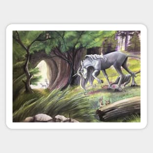 The Last Unicorn Illustration Sticker